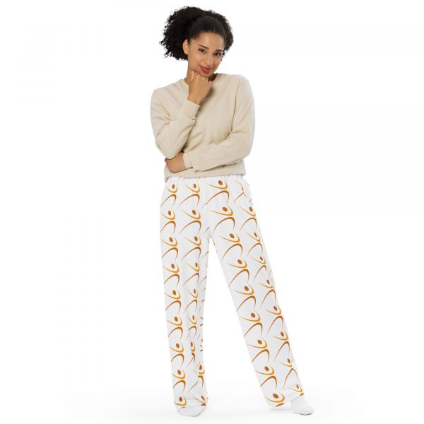 RF Logo print wide-leg pants