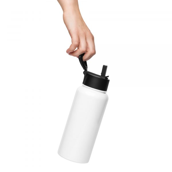 RF Diva Stainless steel water bottle with a straw lid
